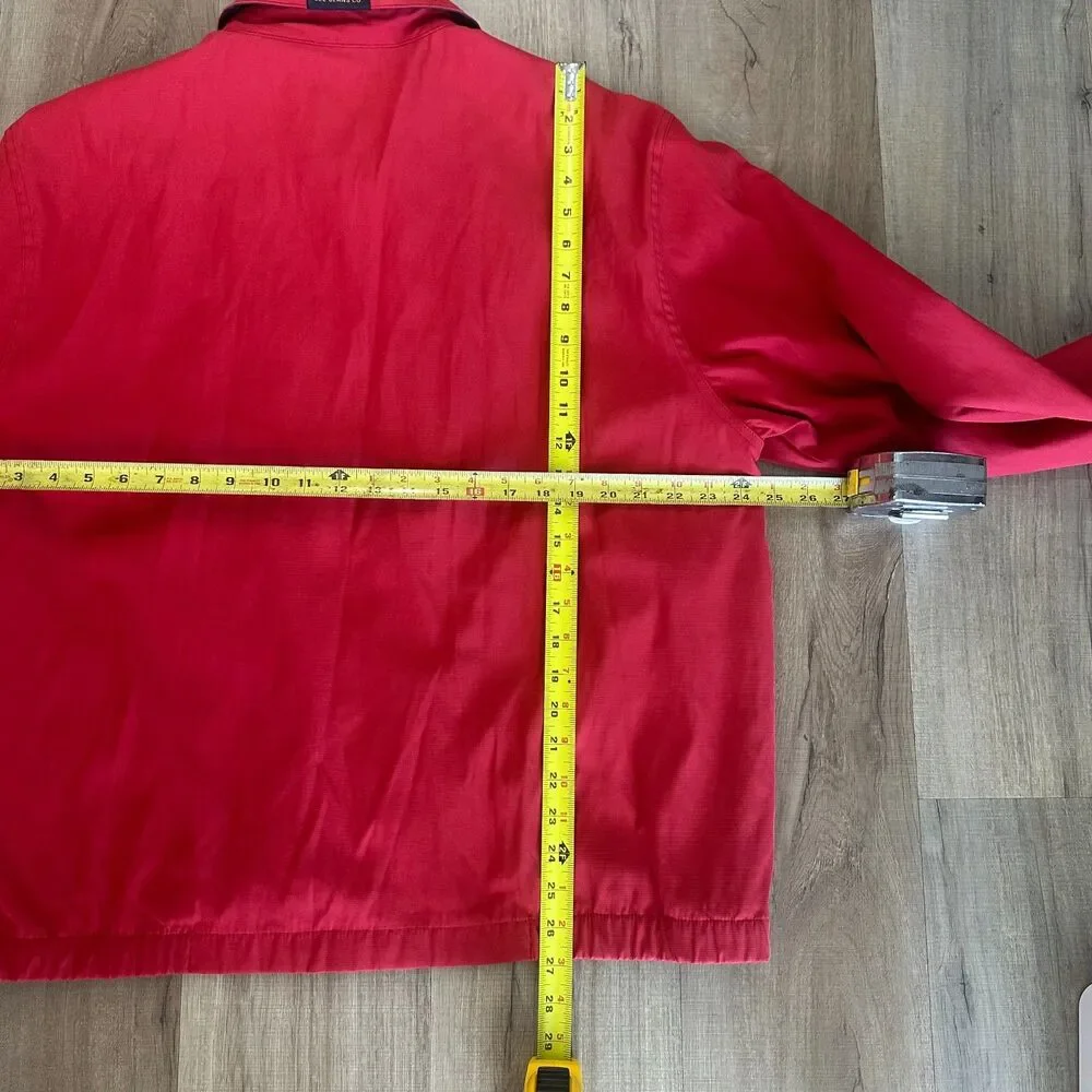 Vintage Lee Jeans Co. Harrington Jacket Red Navy Inner Lining 80s 90s Medium